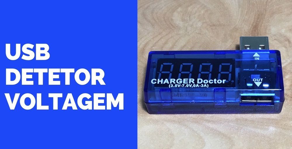Detetor de voltagem / amperagem USB