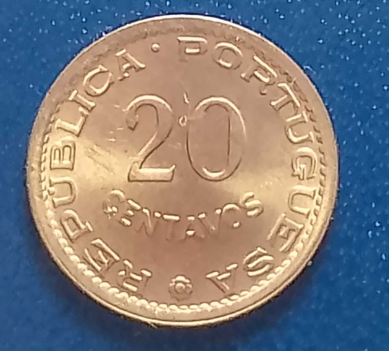 Moeda de 20 centavos de Moçambique 1973
