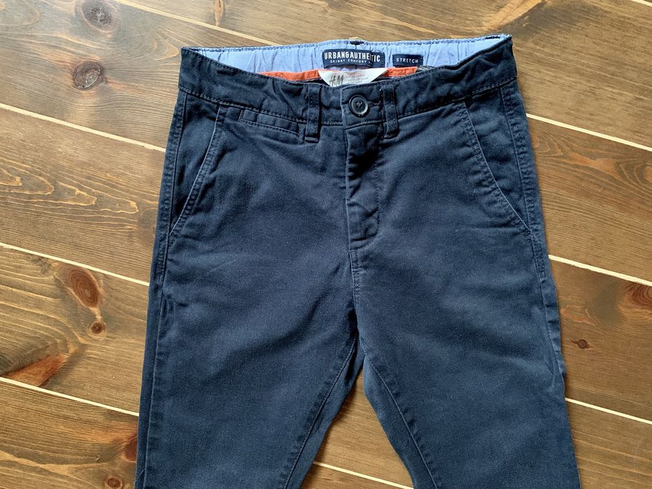 Spodnie chinos granat 134 cm H&M