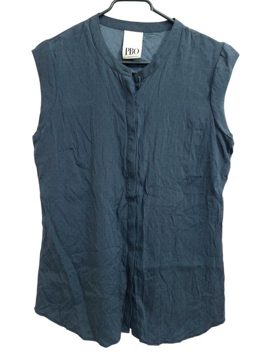 Lekka jedwabna bluzka bez rękawów PBO 36 S 95% jedwab silk