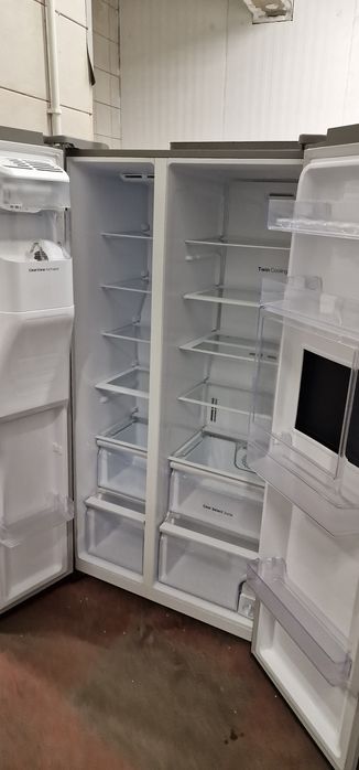 Lodówka samsung side by side czarne szkło