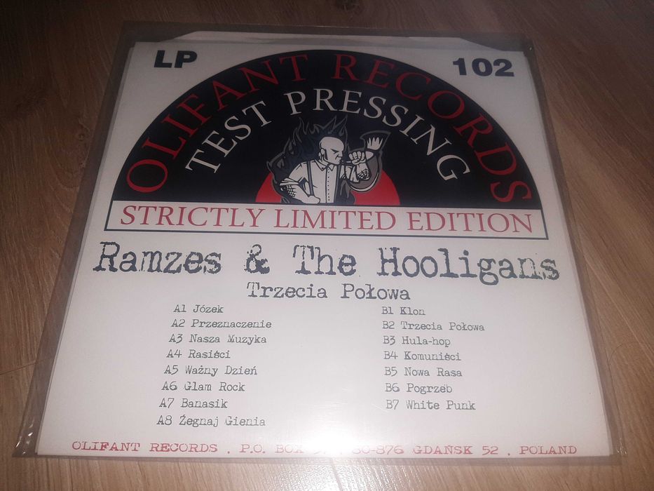 Ramzes & The Hooligans - Trzecia Połowa LP Test Press NOWY sexbomba defekt ksu siekiera karcer sedes moskwa xenna psy wojny smar sw gaga analogs