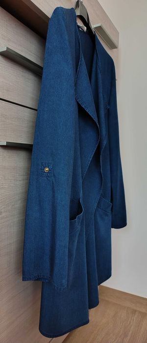 Narzutka - Żakiet jeans H&M, rozm 38, kolor Niebieski.