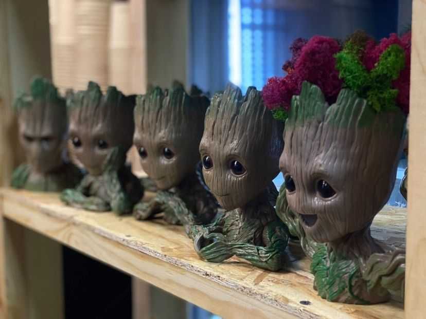 Цветочный Горшок Кашпо Грут Groot для цветов и канцелярии