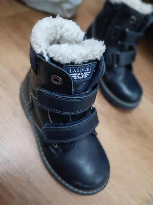 Buty zimowe, kozaki, skórzane , 26, Lasocki