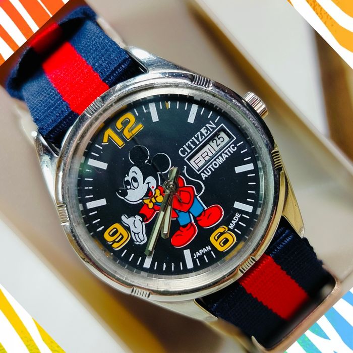 Zegarek Citizen vintage Mickey Mouse automatyczny automat Myszka Miki