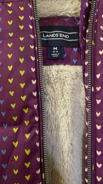 Зимове пухове пальто Landsend у розмірі М 10-12