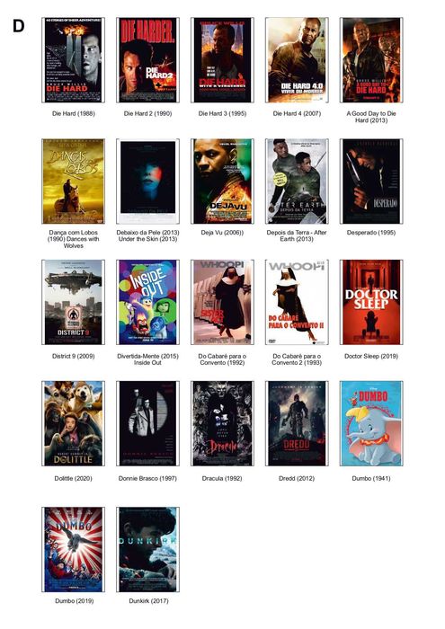 DVDs com filmes e conteúdos diversos – coleção organizada