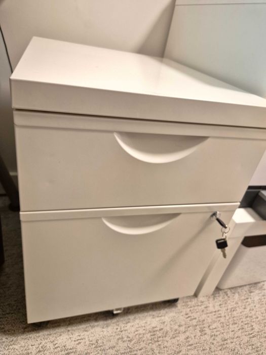 IKEA ERIK komoda szafka z zamkiem pod biurko, metalowa