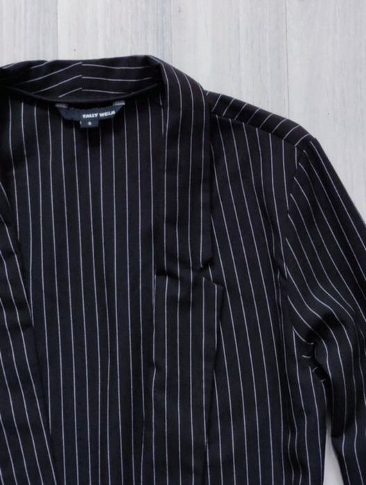 Піджак  жакет кардиган в полоску подовжений