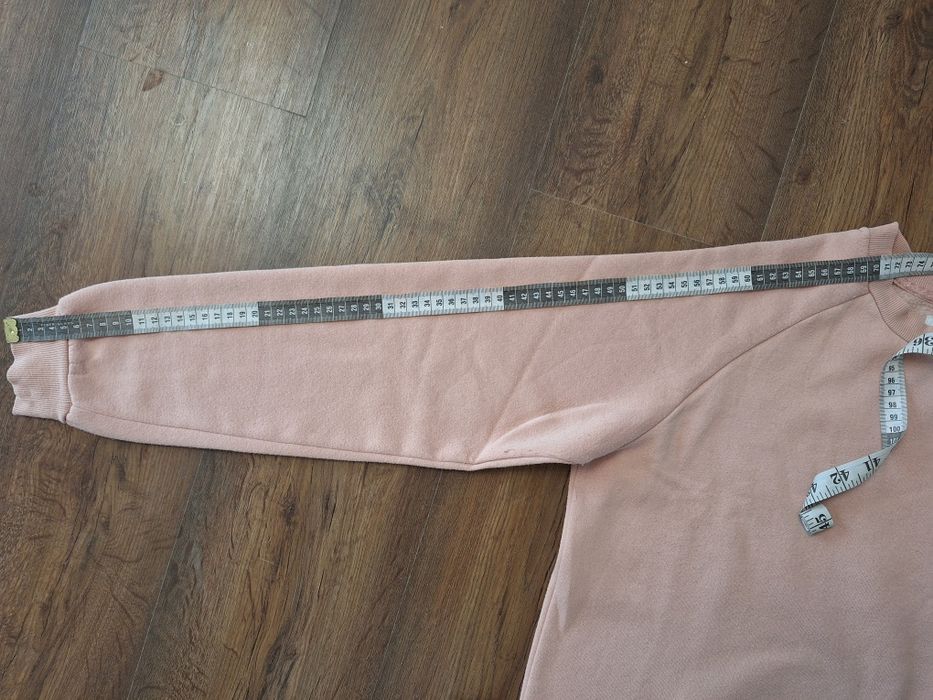 Ciepła, ocieplana bluza pudrowy róż