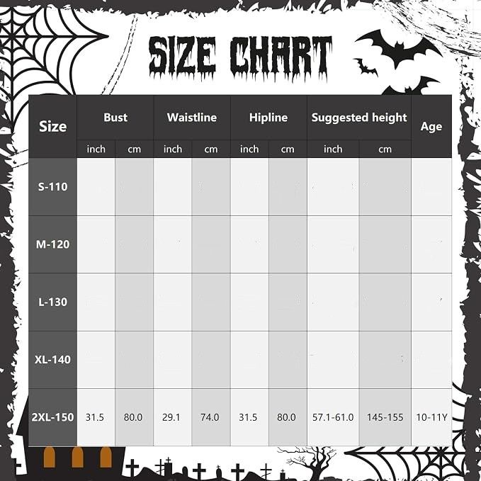 Strój kostium przebranie Halloween karnawał Dziecięcy 10-11 lat 145-155 cm 9449