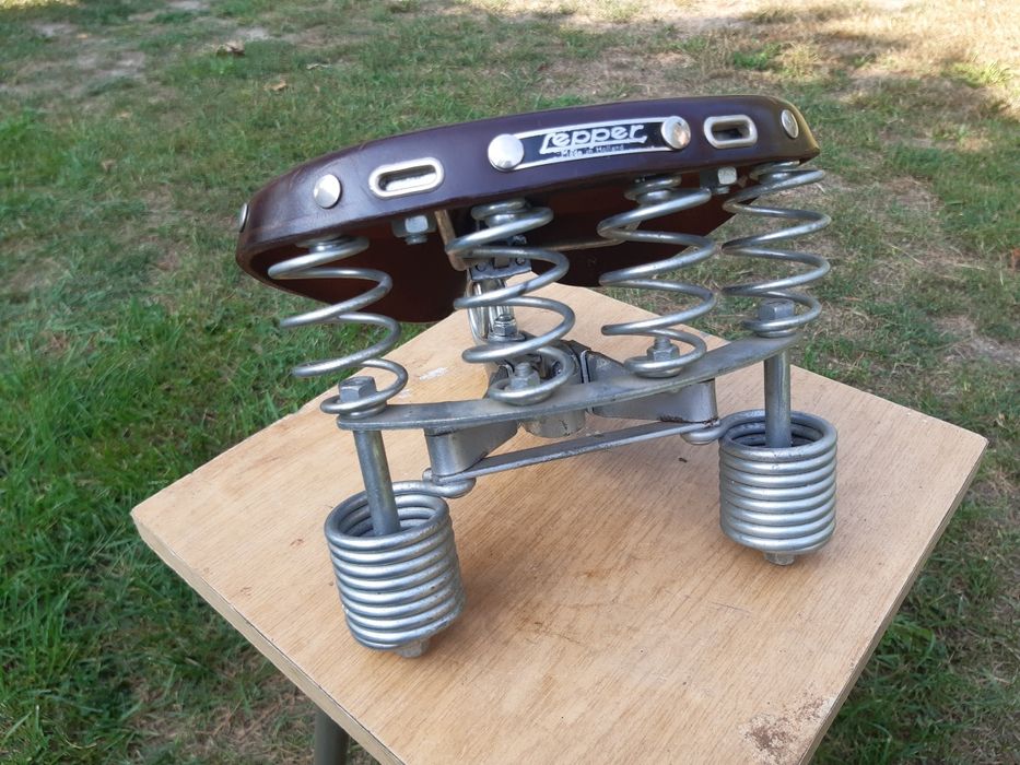 Siodełko rowerowe skórzane Lepper primus zadbane