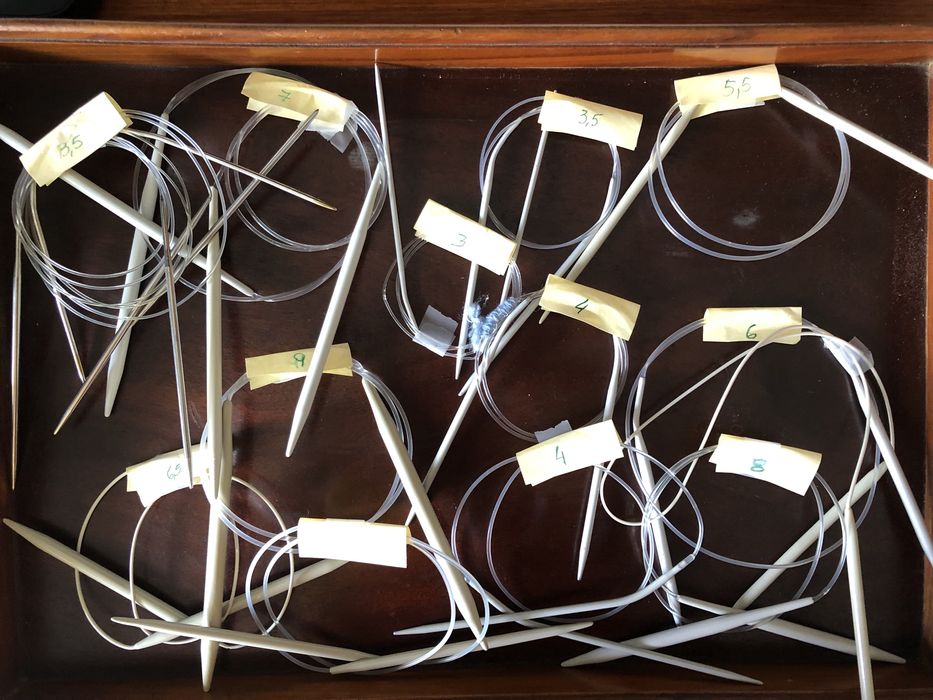 Agulhas de tricô e de croché