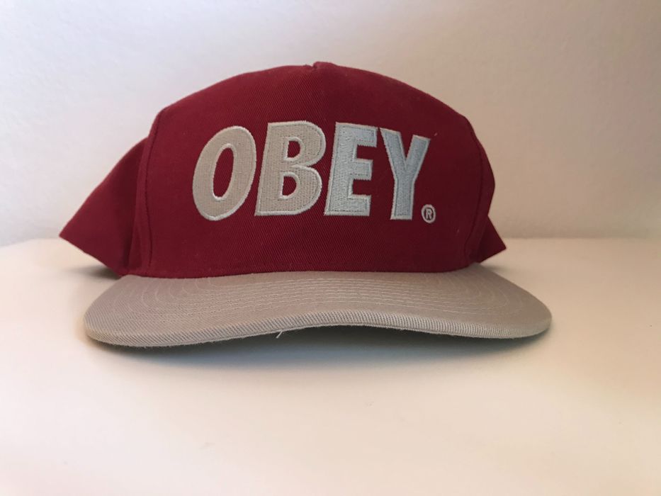 Boné Obey Bordeaux/Bege Acinzentado