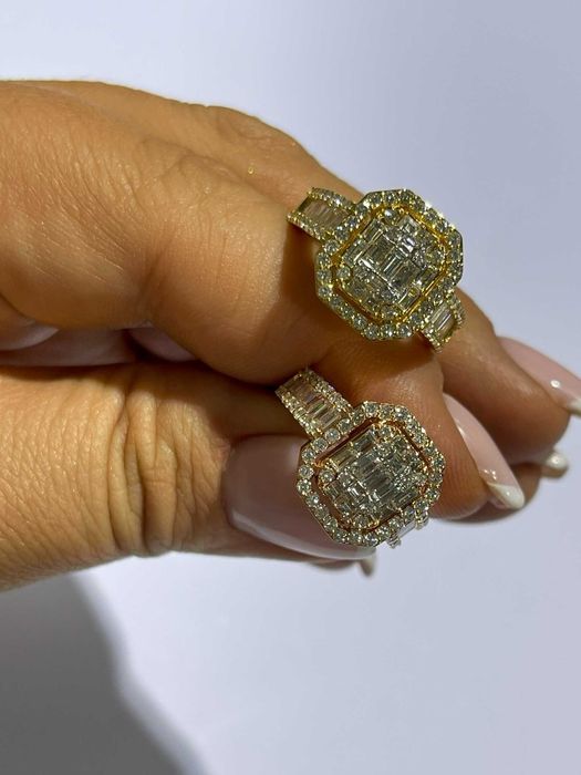Pierścionek z diamentami naturalnymi Infinity bagiety 1.61 CT