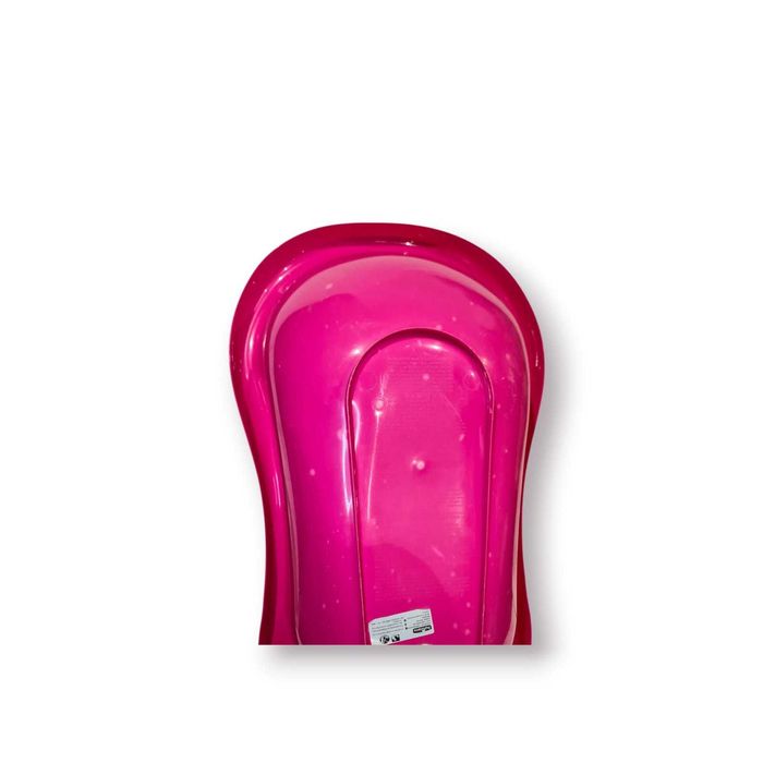 Banheira Bebé Plástico Rosa com Tampão de Drenagem