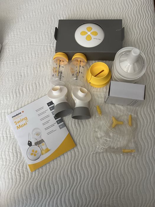 Bomba Extratora de Leite Elétrica Dupla Medela Swing Maxi – Excelente Estado