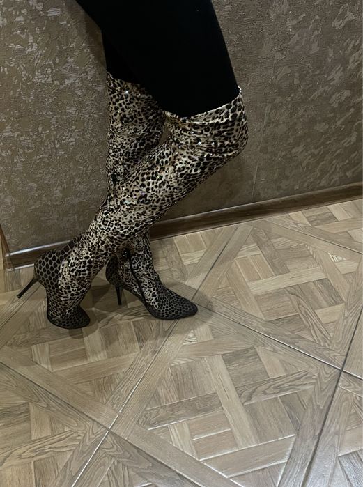 Леопардовые ботфорды