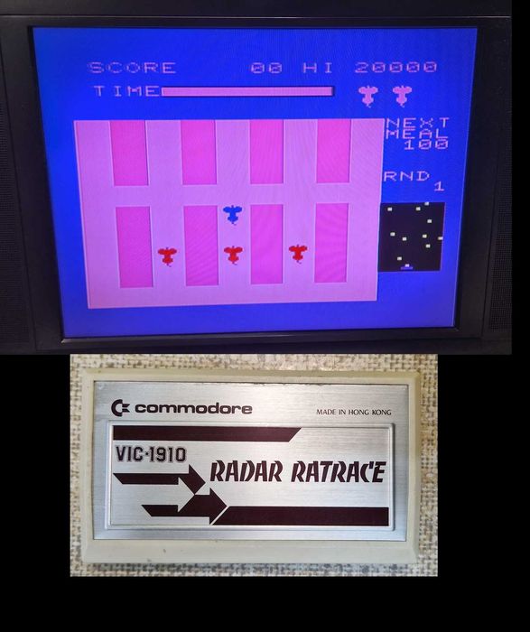 Commodore VIC-20 cardridge - Gra - Radar Ratrace