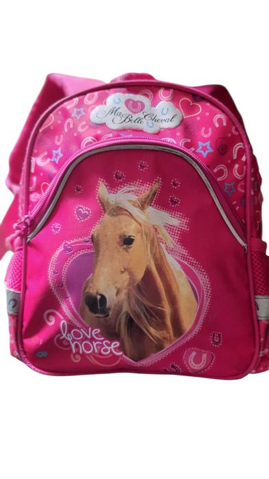 Plecaczek dla dziewczynki różowy z koniem