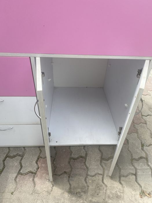 Ліжко дитяче трансформер,зі шафою,шухлядами та столиком.