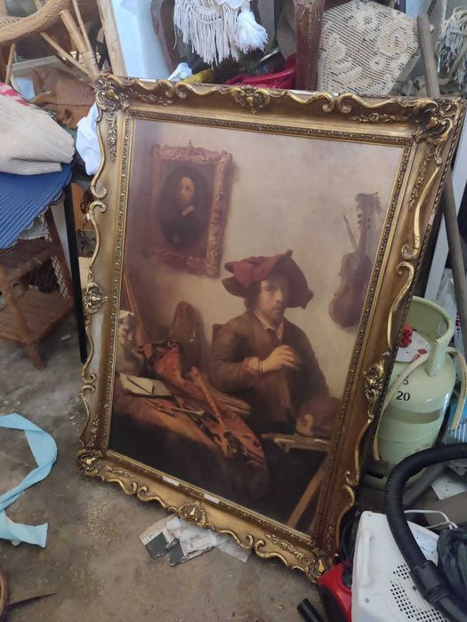 Quadro antigo 'Auto-retrato no Atelier BERCKHEYDEN'