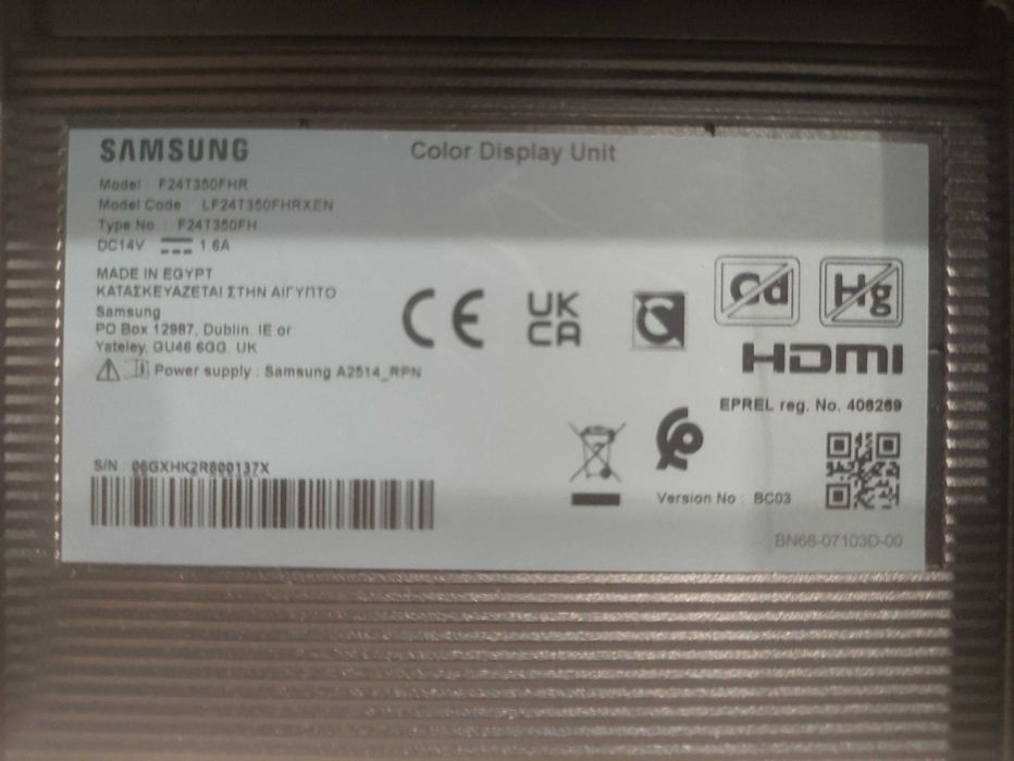 Monitor Samsung F24T350FHR 24'' 75Hz