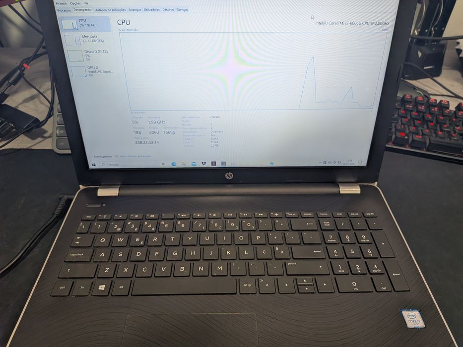 Portátil HP com SSD