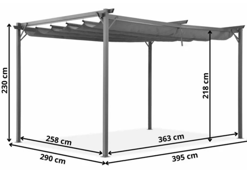 Pergola ogrodowa 3x4