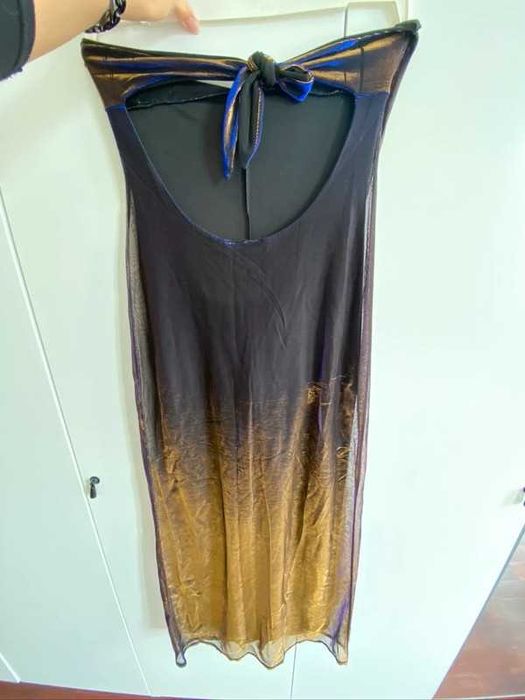 Sylwester kombinezon połyskujący na złoto -fioletowo rozm M