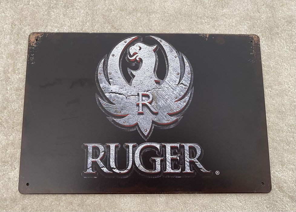 RUGER | Placa Metalica Decorativa (nova)