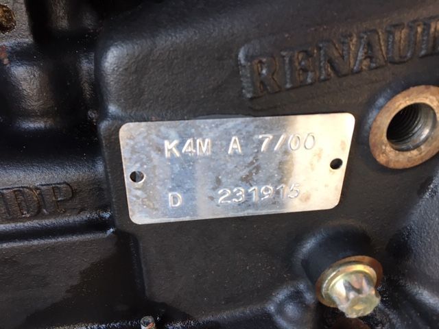 Motor Renault Megane Coupe 1.6i 110Cv de 2000 - Ref: K4M858 - NO20005