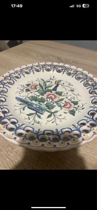 Prato de decoração porcelana