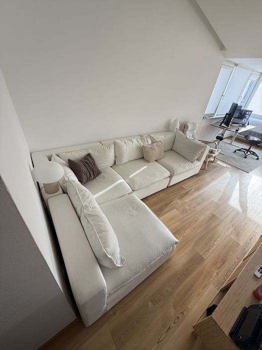 Sofá modular branco Sklum, 4 peças