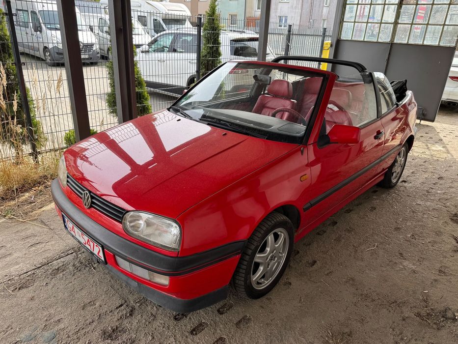 Volkswagen Golf 3 Cabrio 1.8L 75KM 222Tkm skóry Auto Motor und Sport Piękny!