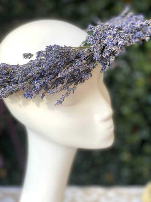Чарівний ароматний вінок на голову з лаванди