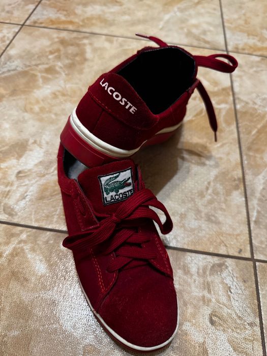 Кеди Lacoste червоні