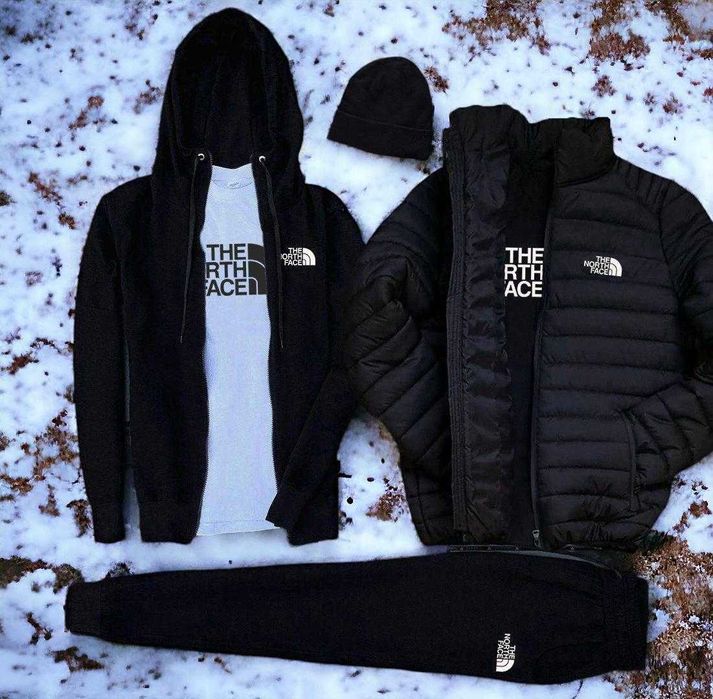 TNF North Face костюм, футболка, кепка, куртка комплект 5в1 ТНФ кофта
