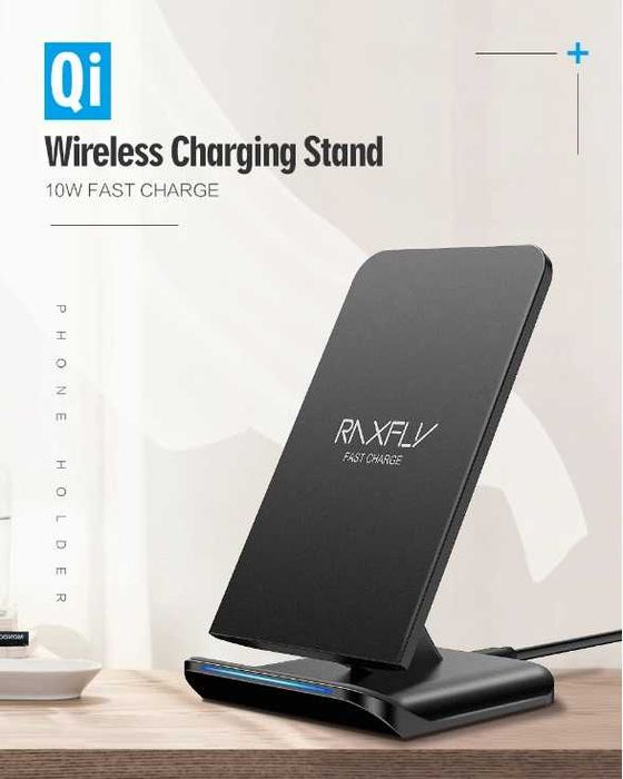 Швидка безпровідна зарядка для телефона RAXFLY QI Wireless Charger