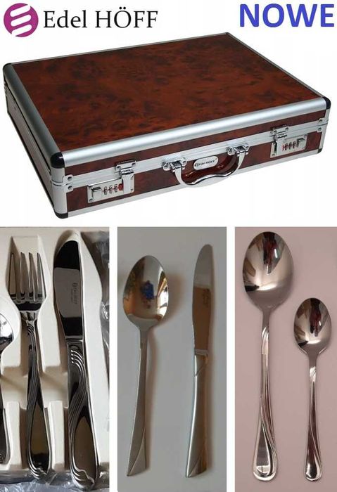 Sztućce z połyskiem 72szt. Zestaw sztućców na 12 osób,komplet obiadowy