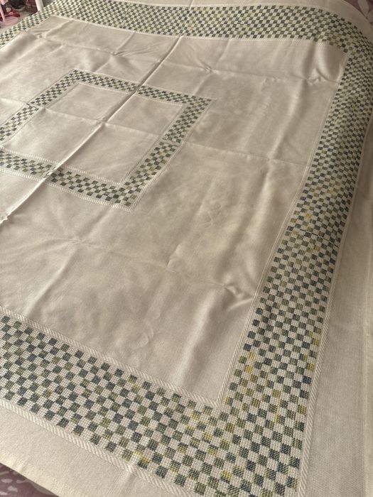Toalha de mesa ponto cruz feita à mão 160 × 160