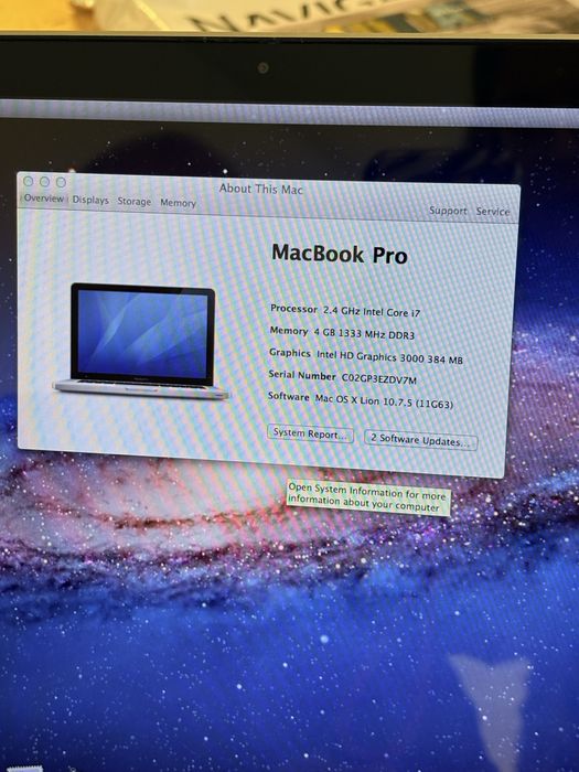 MacBook Pro Intel Core i7