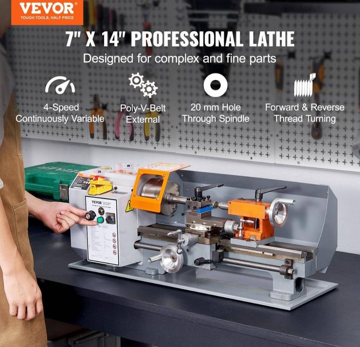 Токарний станок Vevor , токарний верстат Vevor 500watt