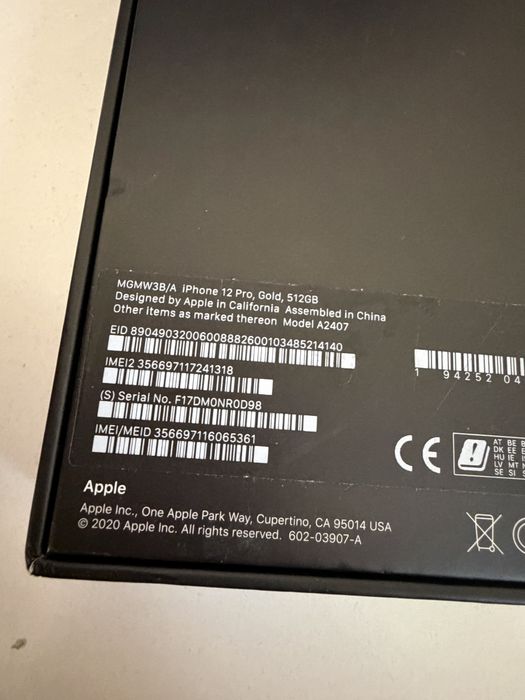 Bateria 100% iPhone 12 Pro 512gb Gold Idealny