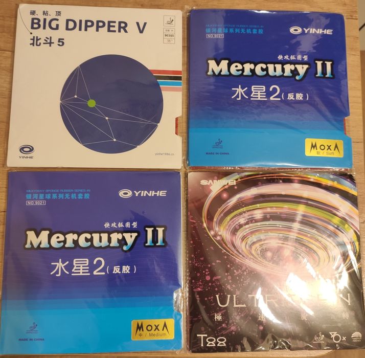 Накладка Yinhe Mercury 2, Sanwei t88 ultra spin для тенниса