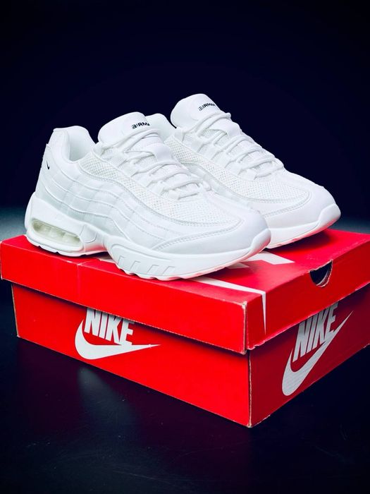 Кожаные кросовки белые мужские Nike 95 колекция Найк 2026!! Nike air max 95 ! Мужские осенние кросовки найк ! Белые найки Топ качество