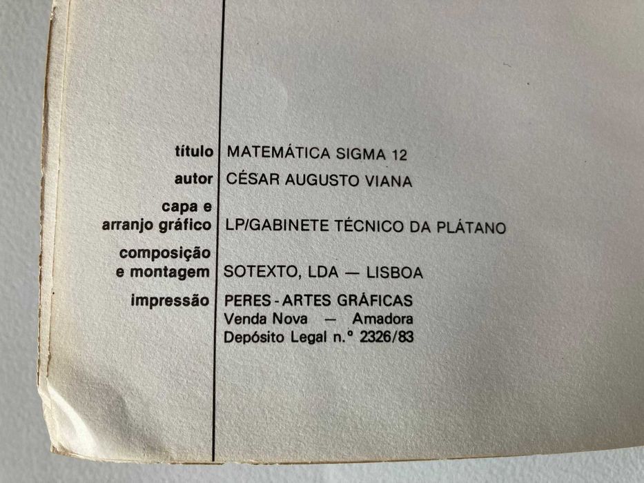 Matemática Sigma 12, de César Augusto Viana