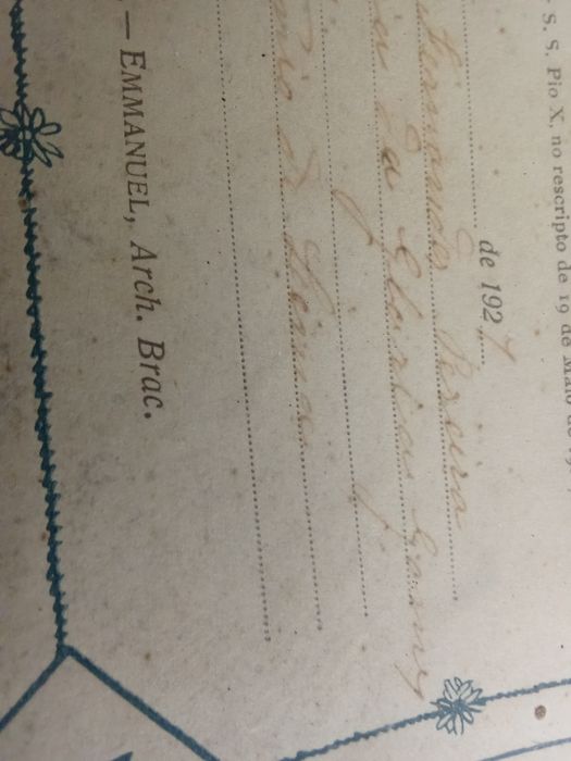 Documento antigo Acto De Consagração