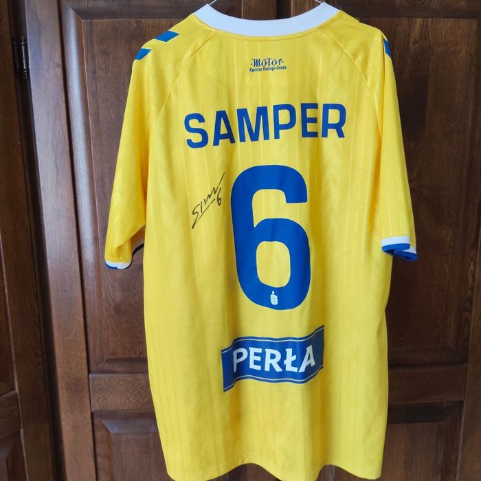 Motor Lublin koszulka meczowa jubileuszowa Sergio Samper autograf